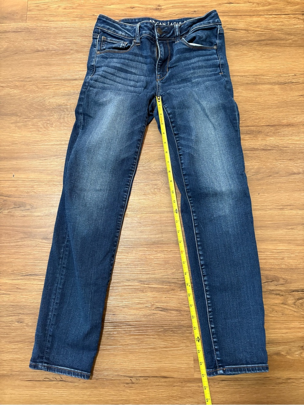 American Eagle Skinny Jeans Women’s Size 8 Regular 27” Inseam Dark Wash Stretch - Picture 8 of 9